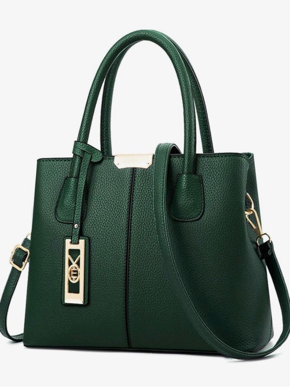 Cocifer Green Structured Tote Bag with Gold Accents NWOT